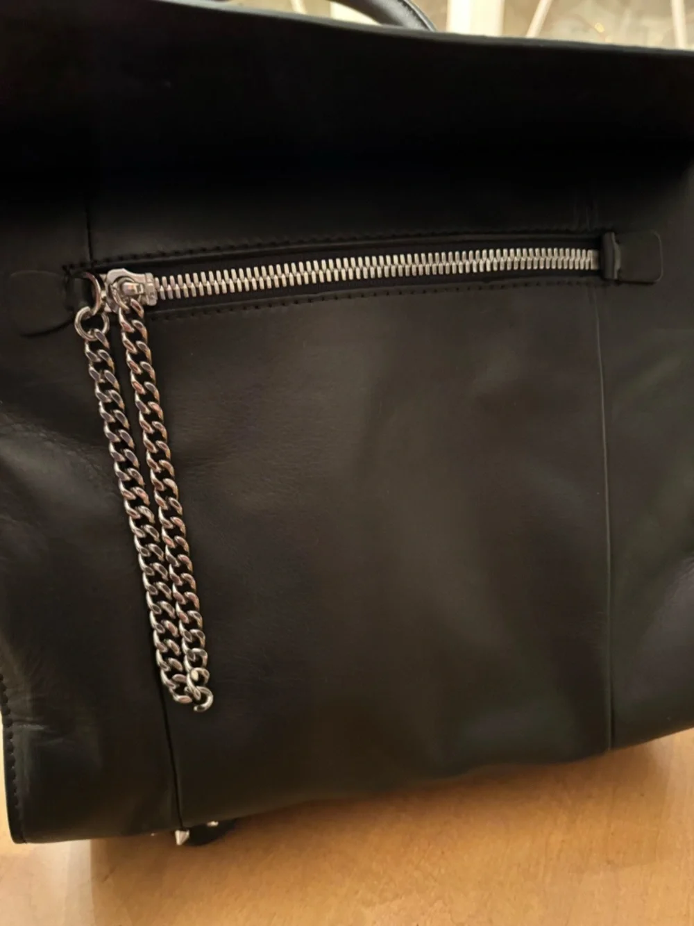 PRICE DROP TODAY 090926 Barbara Bui Black Leather & Python Trim Studded Tote